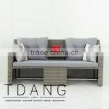 Madison Outdoor Wicker Loveseat With Ottoman thumbnail-6