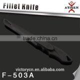 5"stainless Steel Fishing Knife, Black Coated Fillet Knife With Knife Cover F-503A thumbnail-3