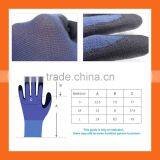 18 Gauge Ultra Lite Black Polyurethane Coated Gloves,Blue Nylon Working PU Gloves,Safety PU Palm Fit Gloves thumbnail-3