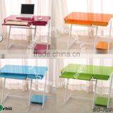 2014 New Design Cheap Home Furniture Colorful Style Glass Computer Desk