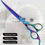 CS-65JQ 6.5inch Rainbow Color Downward Curved Ergonomic Handle Pet Grooming Professional Hair Cutting Scissors thumbnail-5