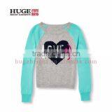 Embellished Graphic Design At Chest Knit Sweater Patterns For Girls thumbnail-1