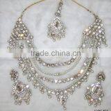 PEARL Gold Plated BRIDAL Necklace EARRING Set thumbnail-2