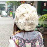 Fashion Computer Knitted Beret Hats in White Majored Producer Factory thumbnail-5