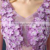 MGOO Embroidery Beaded Bridesmaid Dress Crystals Pearl Flower Formal Dress Mini Dress For Princess Party thumbnail-5