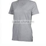 Ladies Short Sleeve Gym Wear 100% Cotton Clothes for Women v Neck Design Breathable Tshirts thumbnail-3