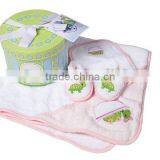 Baby Towel Hooded 3pcs Set/baby Gift Box thumbnail-1