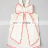Best Selling Ivory And Fuchsia Girl Top With Bow Cotton Kids Wear Children Clothes GD90428-8 thumbnail-1