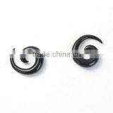 10mm Acrylic Ear Stretcher Expander Spiral Black Ear Plug thumbnail-3
