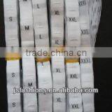 centrefold Woven Garment Size Labels in S M L XL XXL