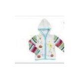 Hooded Long Sleeve 100% Cotton and Acrylic Yarn Thick Knitted Baby Coat , Wear Sweaters thumbnail-1