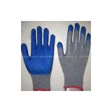 blue latex coated working gloves LG1506-6