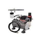 Professional Airbrush Tattoo Kit Machine with Single Cylinder Piston Air Compressor 1/6HP