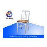 Durable Aluminum Navy Chairs With Wooden Seat , EMECO Navy Chair thumbnail-1