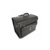 Black Luggage Case With 1 Comfortable Handle and 2 Inter Layers on Each Side, Made of PU Leather thumbnail-1