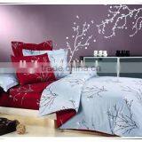 Popular Aqua Wintersweet Print Coral Fleece Bedding Set 4PCS thumbnail-1