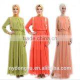 Turkey Muslim Dress/ Lqg Muslim Crepe Islamic Party Dress Abaya Kaftan Evening Gown