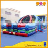 AOQI products latest top quality exciting adult inflatable obstacle course X-LANE obstacle course for promotion