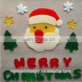 OEM Wholesale Customized Design Magic Removable Santa Claus Christmas Tree Jelly Gel Gems Art Glass Window Sticker Decoration thumbnail-1