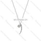 Top Selling Latest Fancy Long Thin Sliver Chain Necklace With Two Special Pendant thumbnail-1