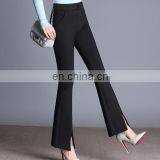 OEM Service Trousers Stretch Leggings Pants Bell-bottoms Lace Hem Formal Pants for Younger Girl thumbnail-3