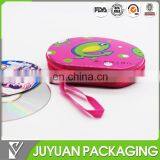 Round CD Tin Metal Box With Zipper Wholeale
