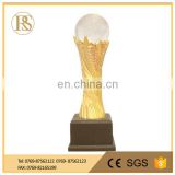 Crystal ball metal trophy
