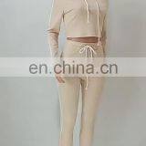 Women Autumn Fashion Wholesale Custom Outfits Fitness Jogging Plus Size Two Piece Set thumbnail-1