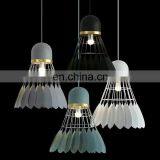 Badminton Shape Pendant Light European Style Design Holiday Indoor Decorative Metal Hanging Lighting for Home Decor thumbnail-6