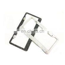 Guangzhou Car Parts Universal Chrome Luxury Crystal Bling Stainless Steel License Plate Frame thumbnail-5