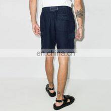 High Fashion Custom Logo Drawstring Denim Shorts for Men thumbnail-2