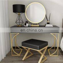 Nordic Makeup Table Dressing Cosmetic Table With Stool and Oval Mirror