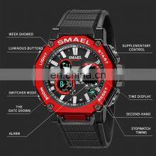 SMAEL 8047 Quartz Watches Sports Male Clock Alarm 50M Waterproof Stopwatch LED Back Light Wristwatches Men Watch Sport thumbnail-4
