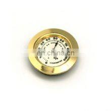 Humidor Mini Metal Gold Cigar Hygrometer