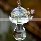wholesale clear glass vases hanging glass vase mushroom shaped