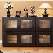 Enclosed Glass Bookcase With Multi-Layer Shelves & Safe Rounded Edges – Ideal for Living Room Storage & Office Spaces thumbnail-1