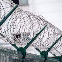 1.8mm 2mm Anti Climb Security Hot-Dip Galvanized Barbed Wire Razor Blade Steel Iron Wire Coil thumbnail-1