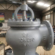 JIS F7308 5K 10K 16K Flange Cast Iron Globe Valve Cast Steel Marine Valve Angle Globe Valve thumbnail-6