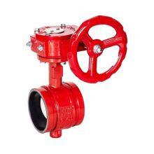 FM UL Fire Protection System PN10 PN16 DI Grooved Flanged Butterfly Valve Fire Fighting Butterfly Valve thumbnail-1