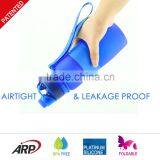 New 650ml/22oz Collapsible, Rollable Silicone Water Bottle With Screw Cap, BPA Free, Up to LFGB Standard thumbnail-6