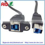 USB 3.0 B male to female extension cable with screw holes can locked the front or rear of panel