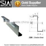 Cold Bending Z Beam Steel Sheiving With Perforated Holes