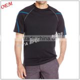 promotional printing your logo 100% Polyester sport custom black men's t shirt for gym