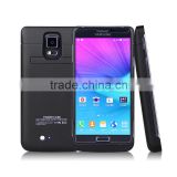 Hot sell black battery case for Samsung galaxy note4 4800mAh