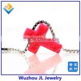 Synthetic Cross Opal Gemstone/ 925 Sterling Silver Jewelry/opal Cross Necklace thumbnail-4