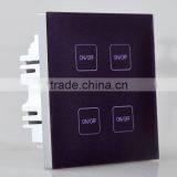 2015 Lighting Smart Switch ,electrical Retancle Switch ,4 Gang 1 Way Touch Switch