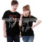 Organic Cotton T-shirt Printed Love Couple T-shirt Design thumbnail-1