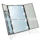 New Arrival Tri-Fold Mirror Travel Mirror Compact Pocket Mirror Makeup With LED thumbnail-2