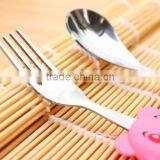 C082 Cartoon Plastic Handle Baby Stainless Steel Spoon thumbnail-4