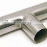 HGL Stainless Steel Pipe Fittings Sanitary Straight Tee / Coupling